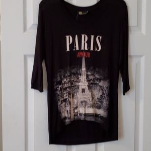 Paris shirt with 3/4 length sleeves